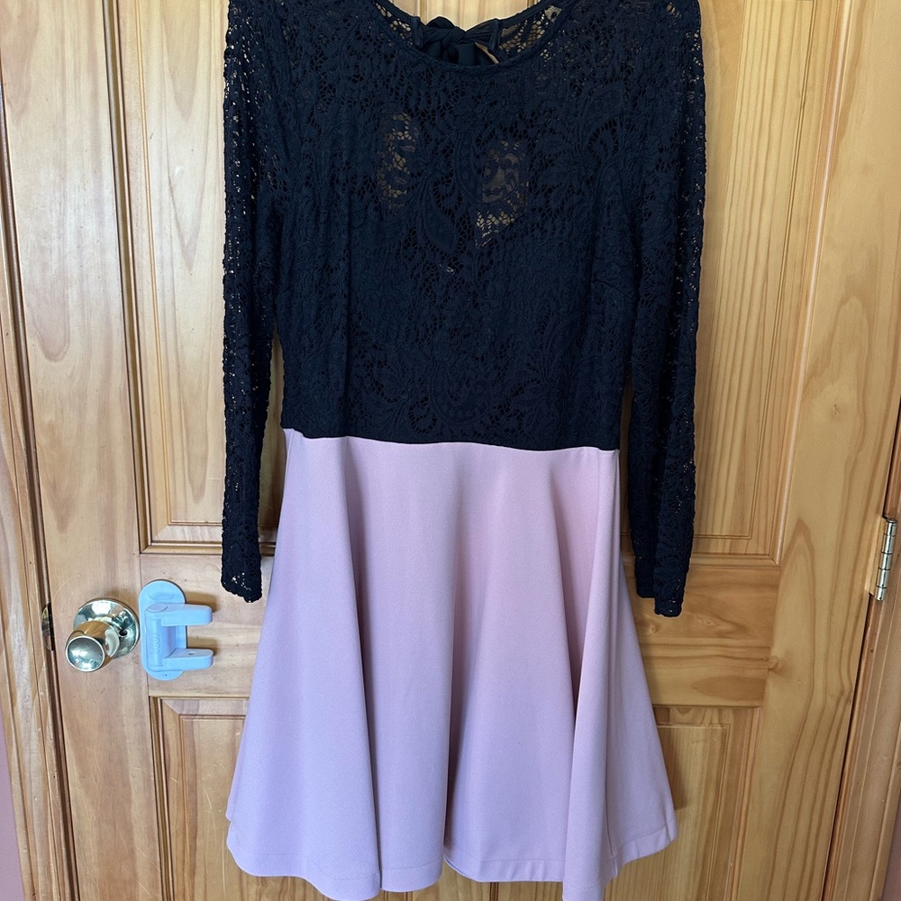 Black and Pink Juniors Dress, Size 15